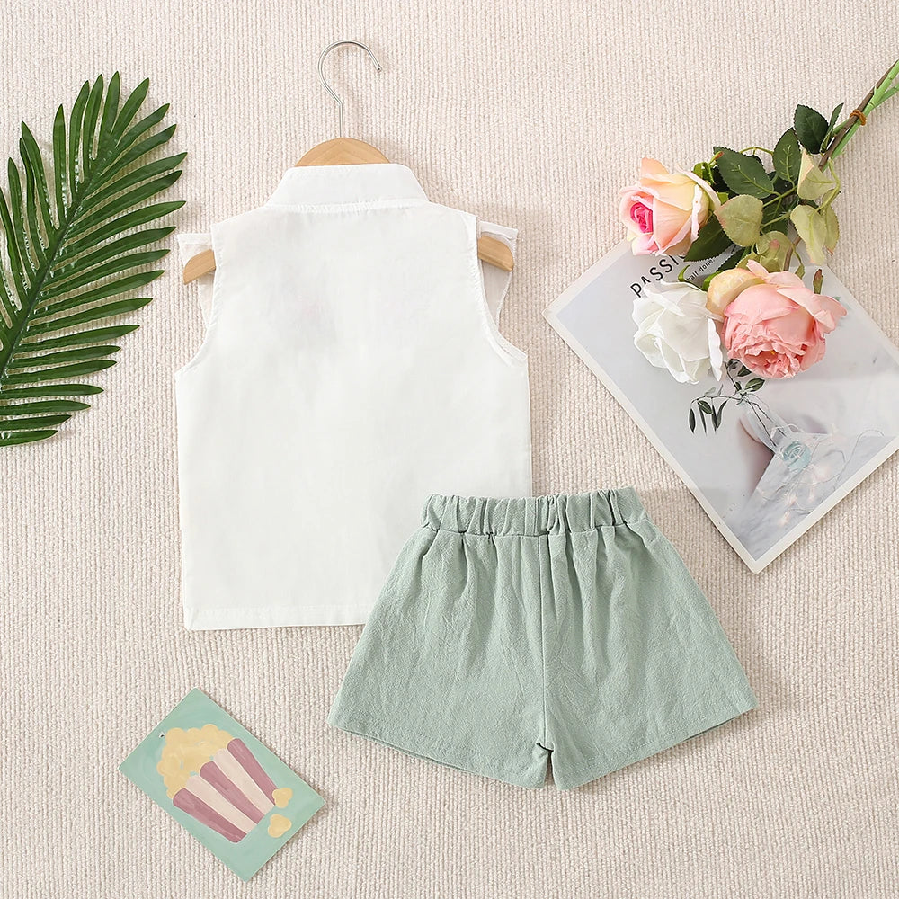 Summer Cotton Flower Baby Set