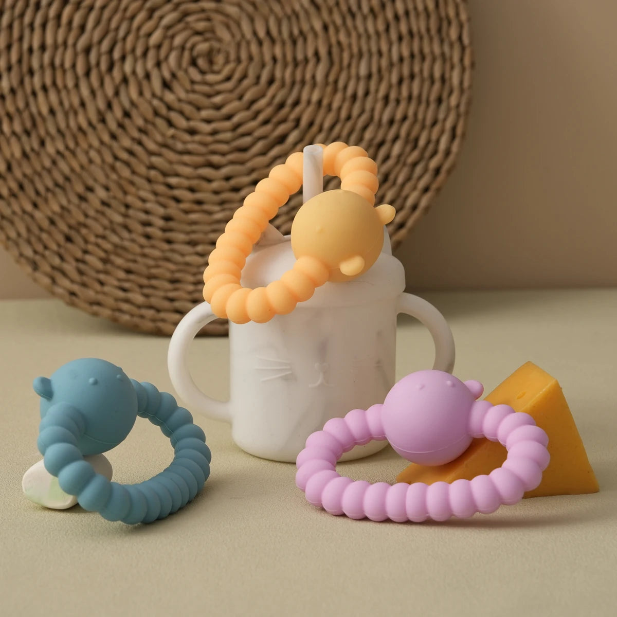 Baby Silicone Rattle Toy