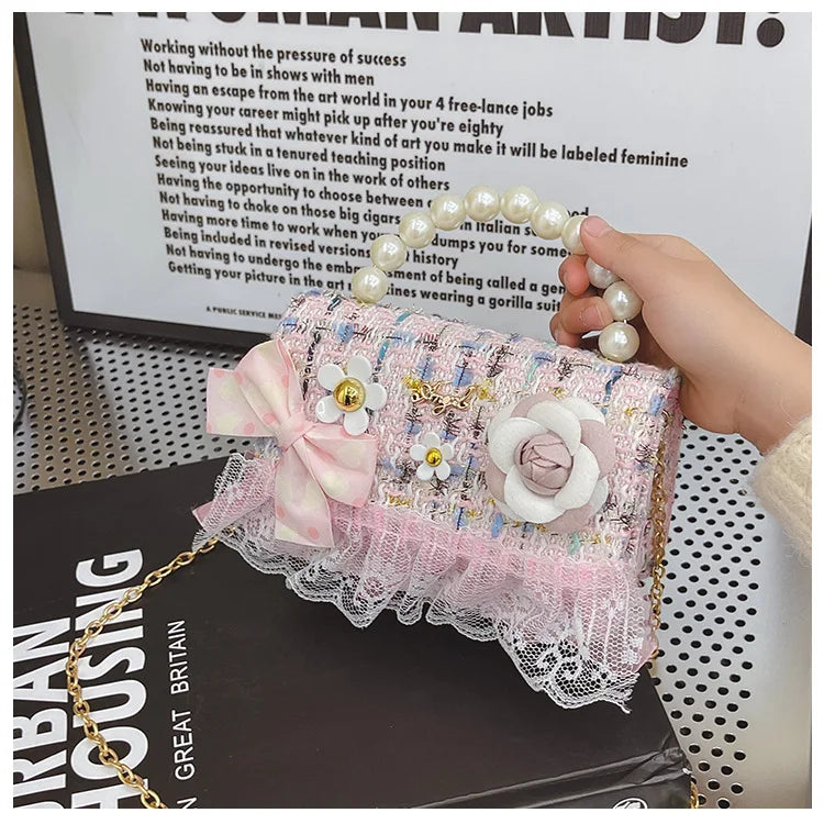 Flower Plaid Handbag