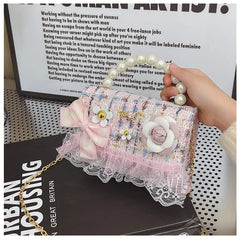 Flower Plaid Handbag for Girls (Ages 2-4)