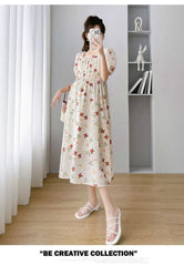 Vintage Patchwork Pregnancy Dress