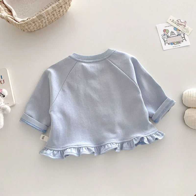 Children Girls Thin Style Denim Blue Pants - PAMU8