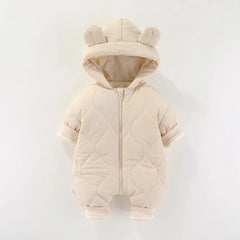 Baby Plush Cotton Jumpsuit, Thick Winter Snowsuit