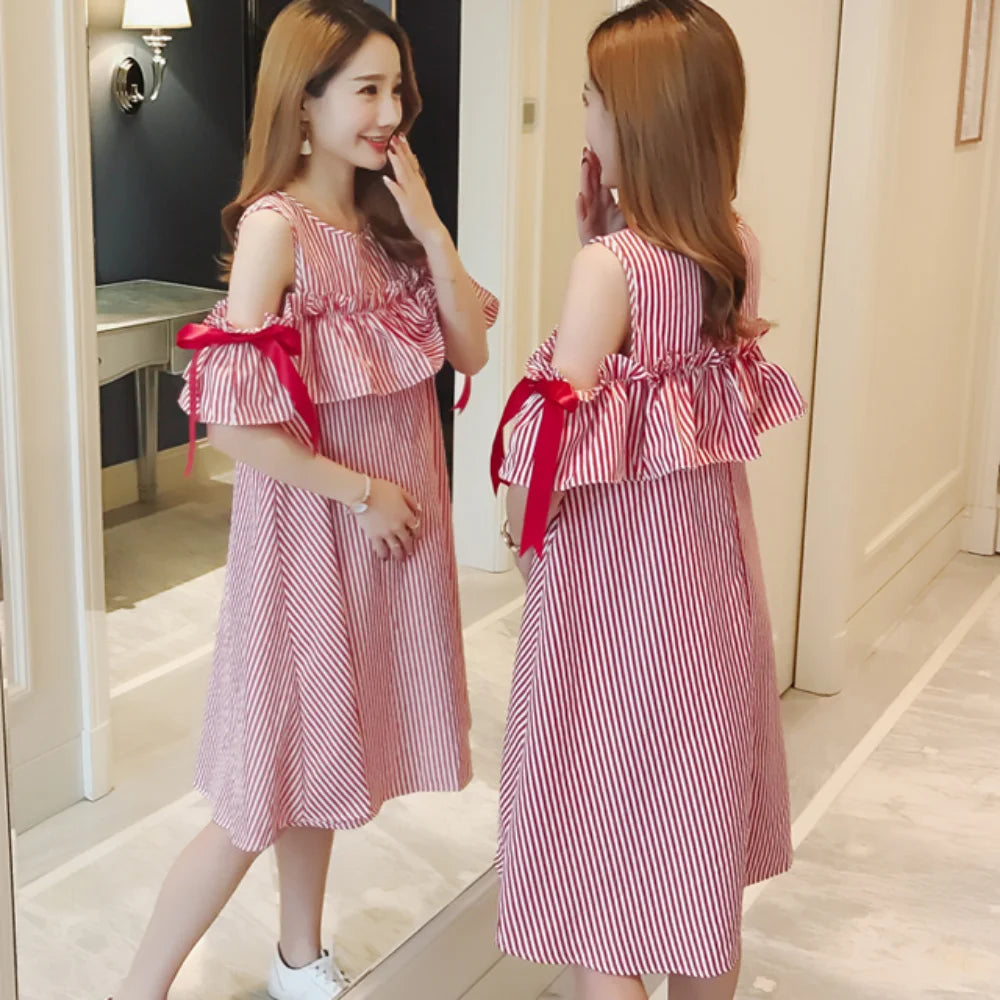 Korean Patchwork Maternity Dress