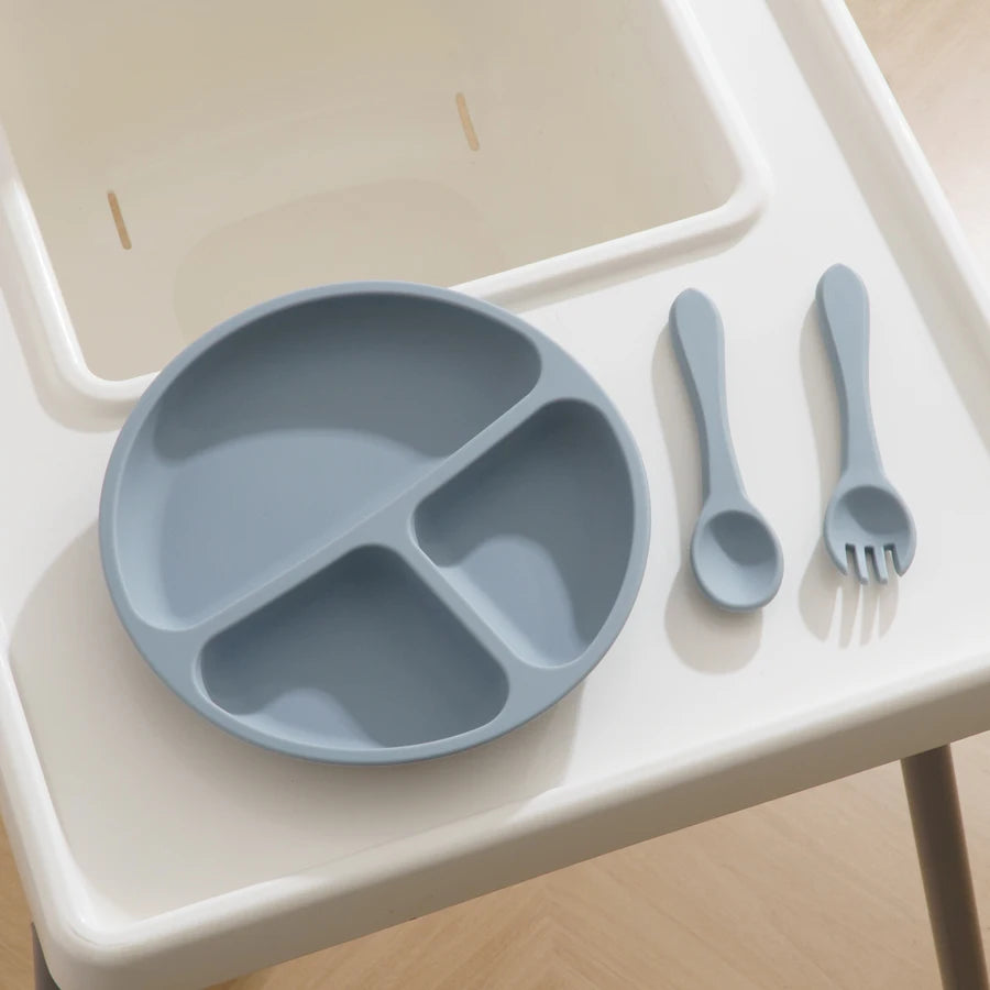 Training Silicone Tableware Set With Spoon Fork - PAMU8