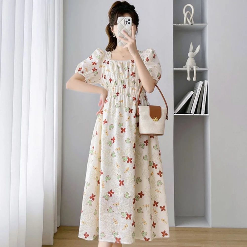 Vintage Patchwork Pregnancy Dress