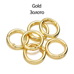 Metal O-Ring Keychain Clasps, 5-Pack Craft Clips