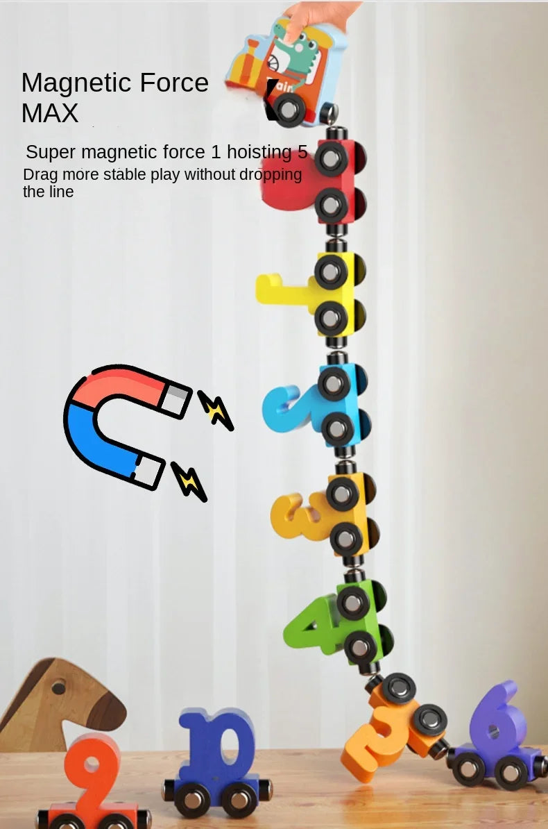 Magnetic Digital Train Children's Educational Toys - PAMU8