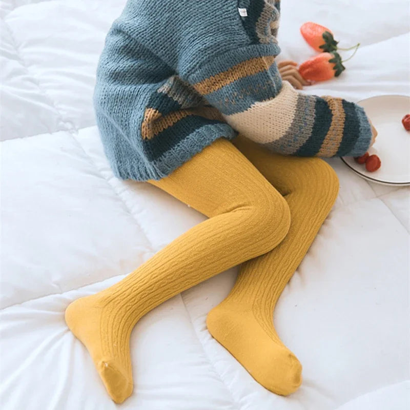 Baby Girl Tights Solid Cotton