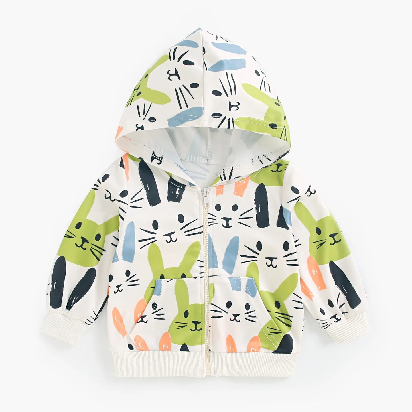 Bunny Hooded Long Sleeve Tops