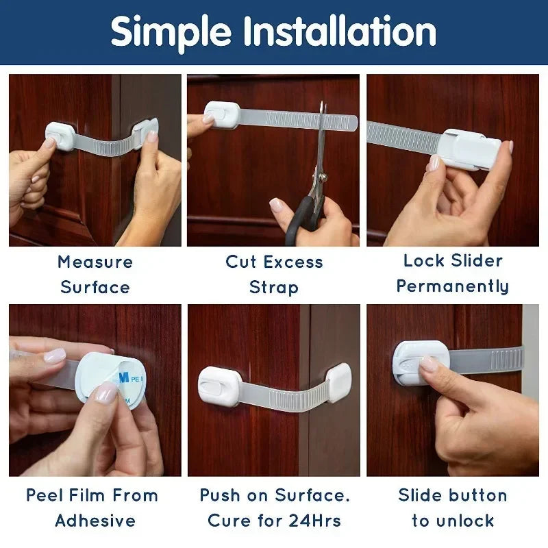 Child Safety Strap Locks with Adjustable Latches - PAMU8