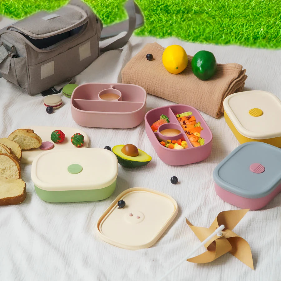 1PCS Baby Feeding Lunch Box With Compartments