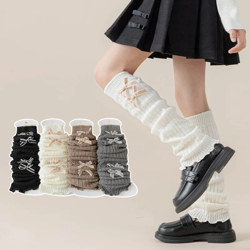 Soft Cotton Leg Warmers Knee Socks - PAMU8