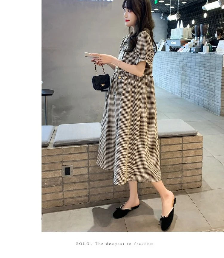 New Maternity Plaid Dresses