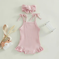 Tie-Up Strap Baby Outfit