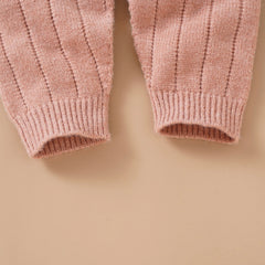 Knitted Baby Winter Romper and Cap Set, 0-18 Months
