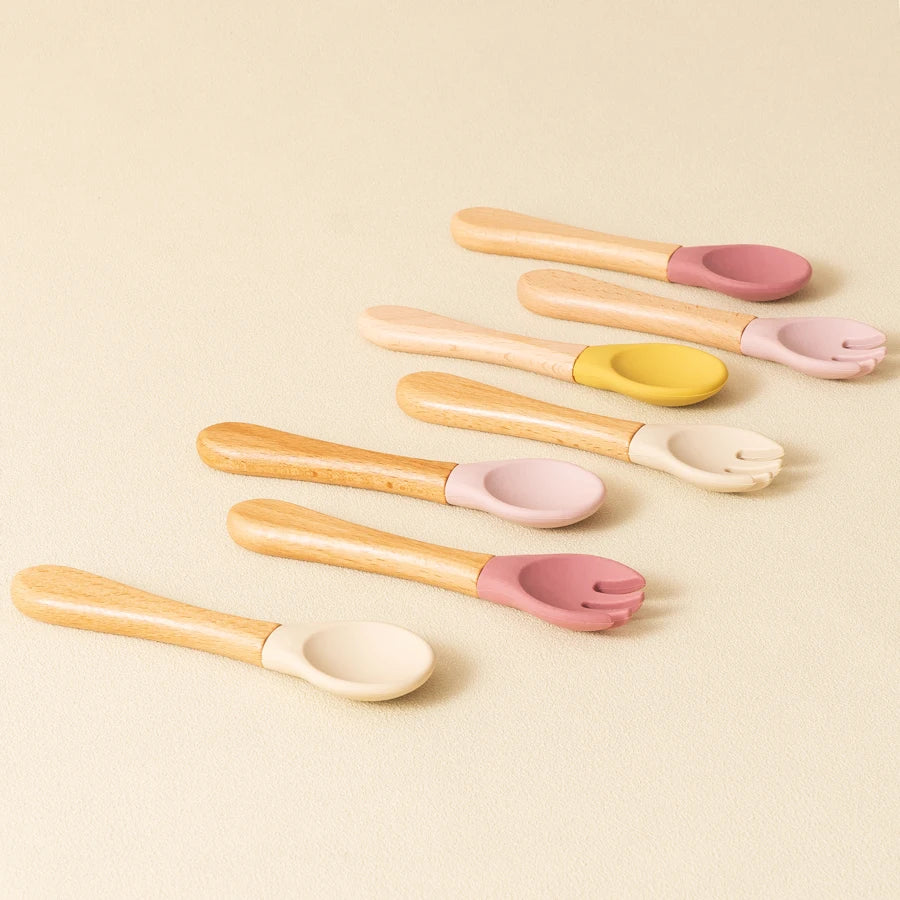 Wooden Handle Spoon Fork