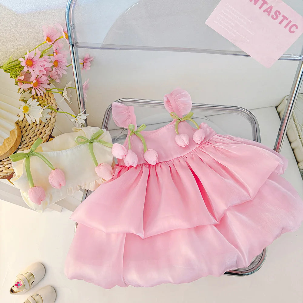 Summer Tulip Mesh Baby Dress