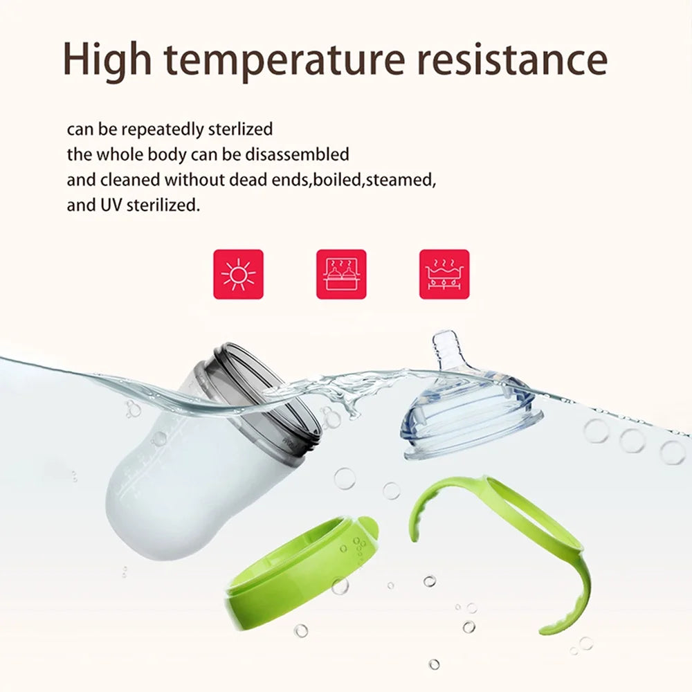 Baby Bottle with Silicone Handle