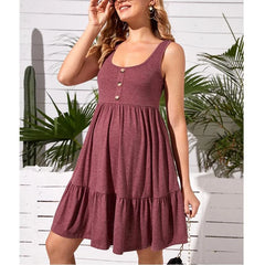 Button Maternity Dress