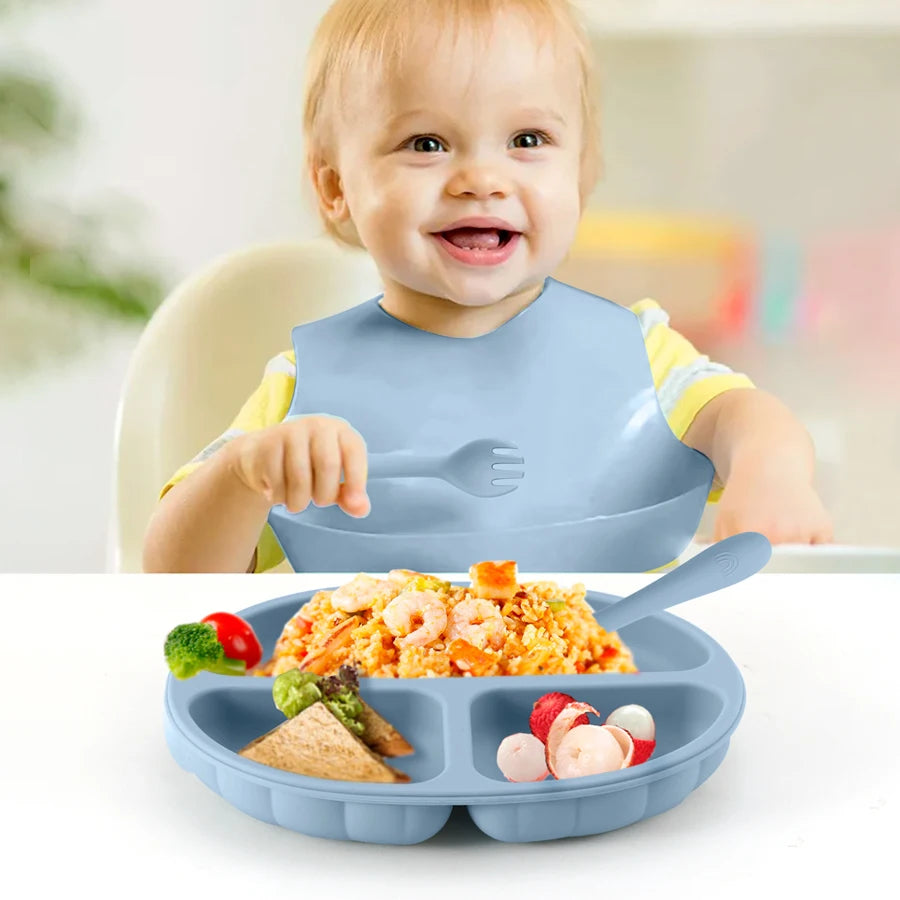 1PCS Baby Silicone Dishes