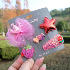 Baby Girls' Bowknot Hair Clips, 5-Piece Set