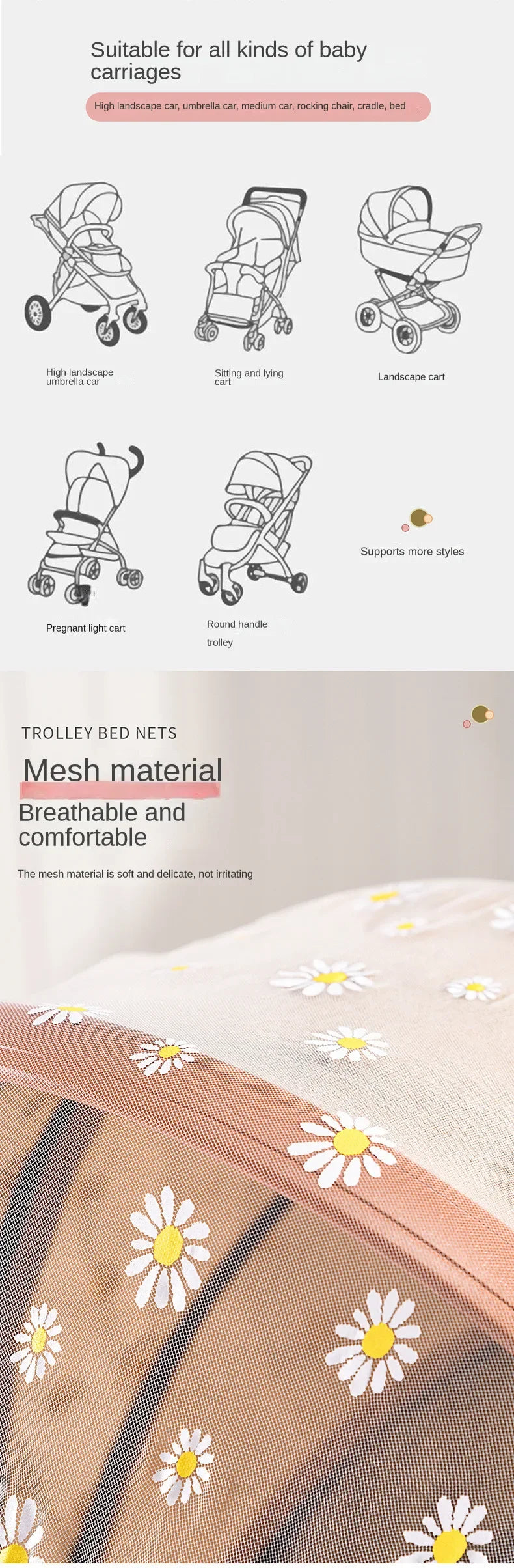 Baby Sunshade Mosquito Net