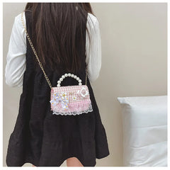 Flower Plaid Handbag for Girls (Ages 2-4)