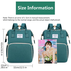 3-in-1 Foldable Diaper Bag Backpack with Changing Station