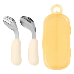 Baby Spoon and Fork Set, 2-Piece Stainless Steel Cutlery