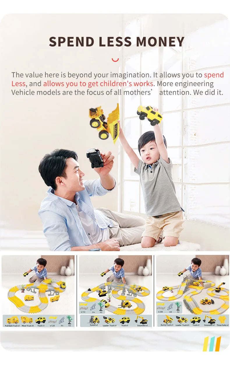 137-467pcs Baby Electric Track Toy