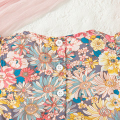 Flower Print Baby Girl Set