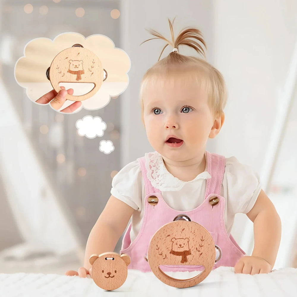 Wooden Rattle Musical Baby Toys