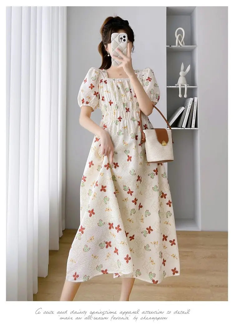Vintage Patchwork Pregnancy Dress