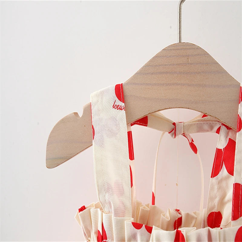 Bow Strap Dot Print Set