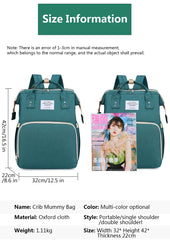 3-in-1 Foldable Diaper Bag Backpack with Changing Station