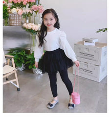 Girls' Mesh Skirted Leggings, Ages 2-7 Skort Pants