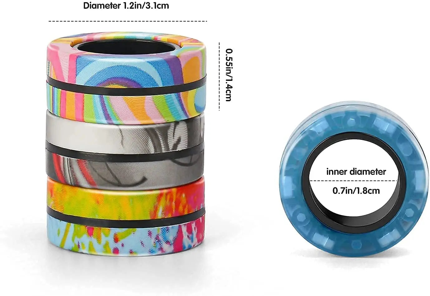 3pcs Finger Magnetic Colorful Toy
