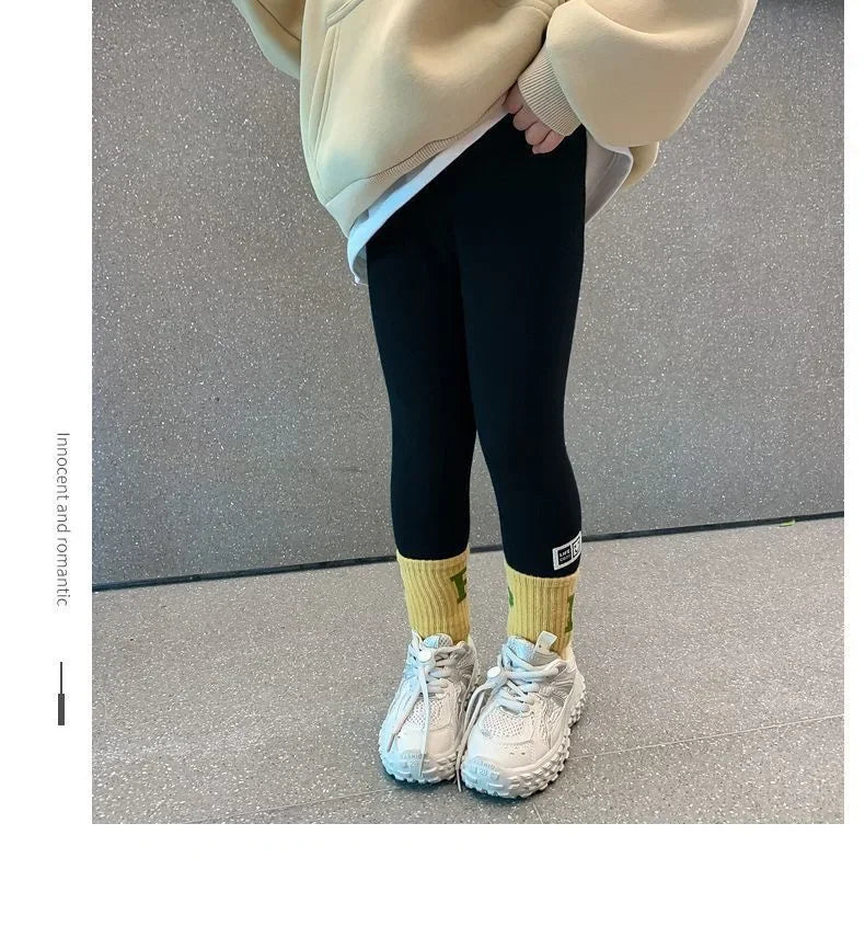 Girls Winter Fleece Warm Leggings