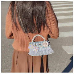 Flower Plaid Handbag for Girls (Ages 2-4)