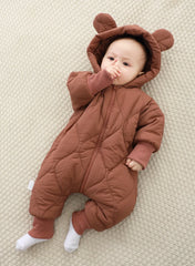 Baby Plush Cotton Jumpsuit, Thick Winter Snowsuit
