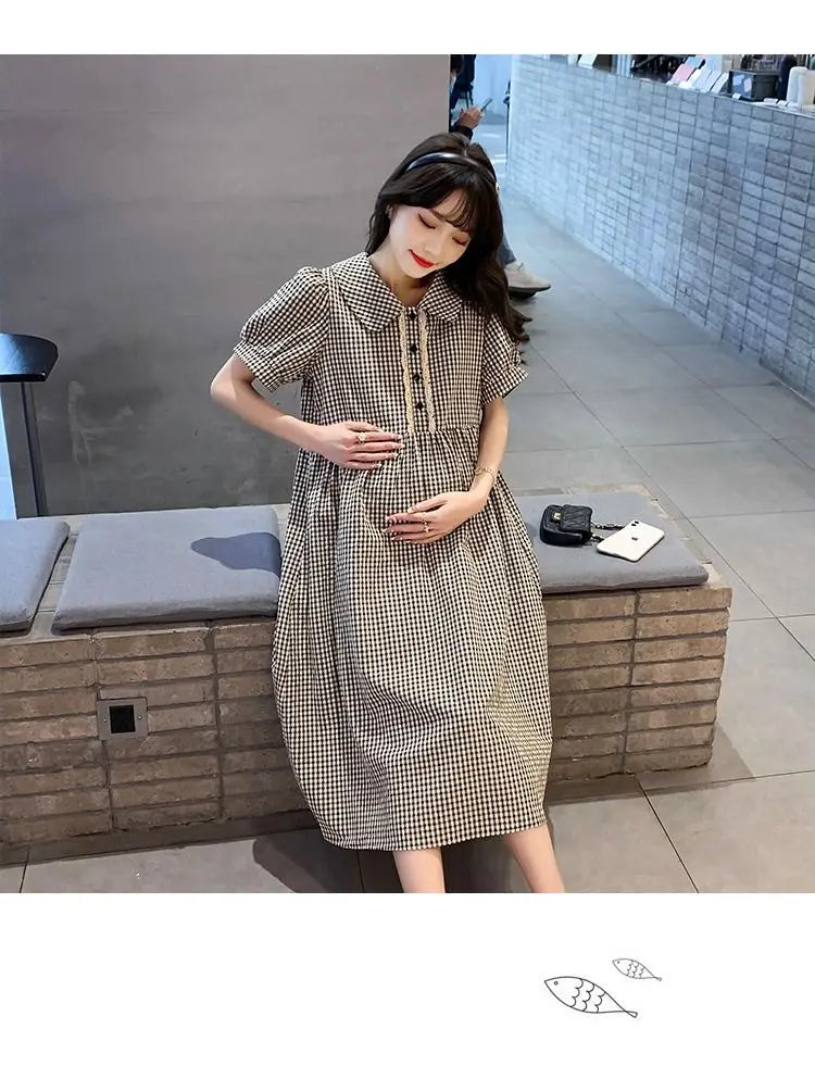 New Maternity Plaid Dresses