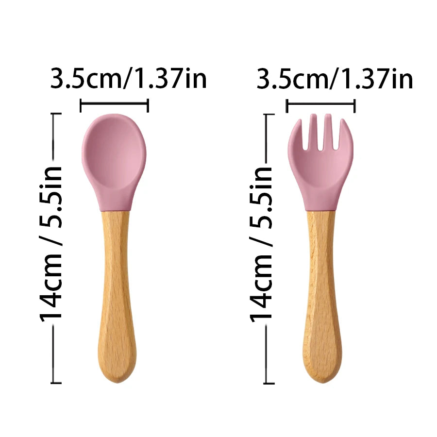 Wooden Handle Spoon Fork