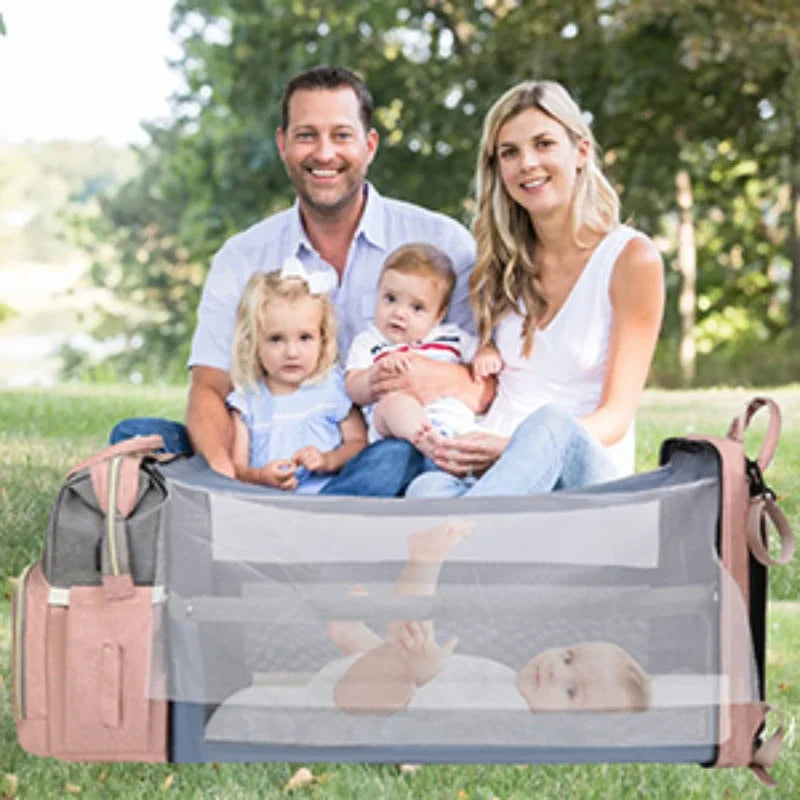 Backpack with Crib Bed & Diaper Bag