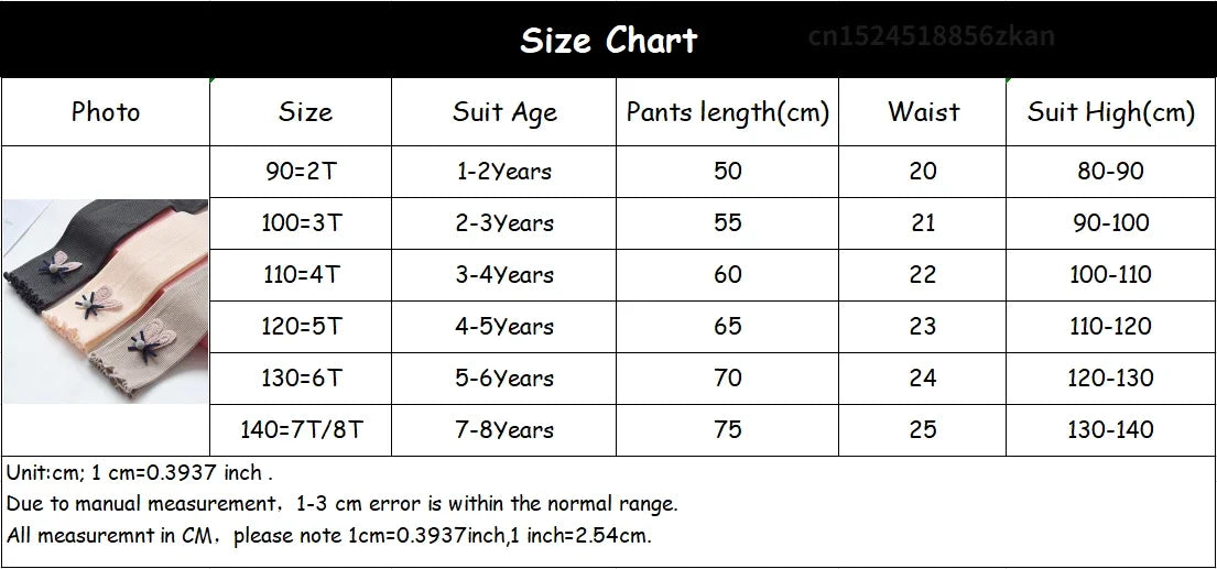 Girls Leggings Cotton Elastic Waist