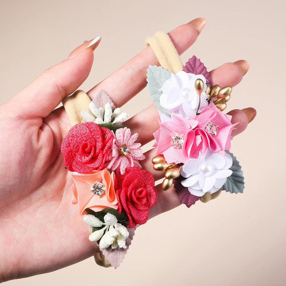 Artificial Flower Baby Headband