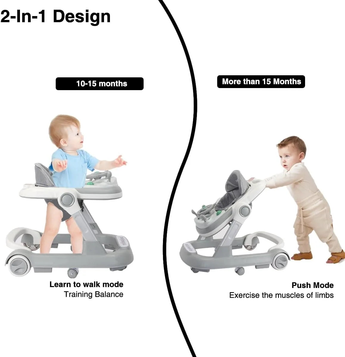 Baby Walker with Removable Feeding Tray