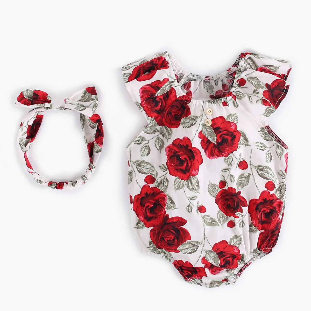 Floral Summer Baby Girls Bodysuit