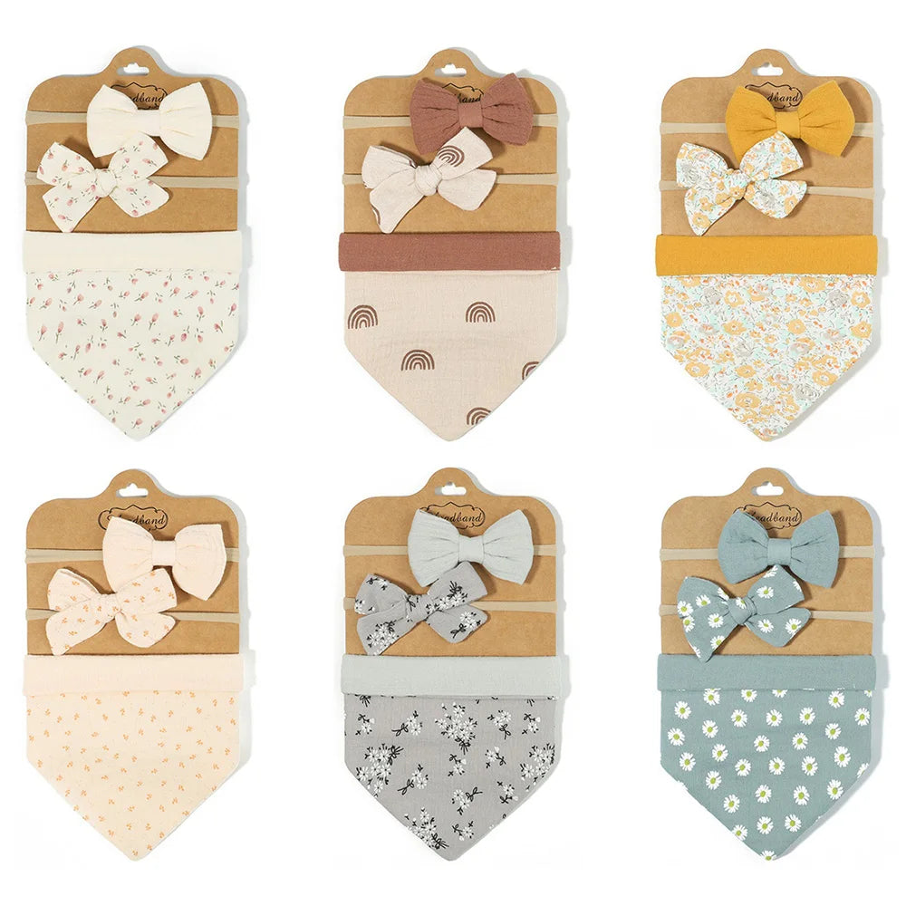 3Pcs BabyBibs with Bow