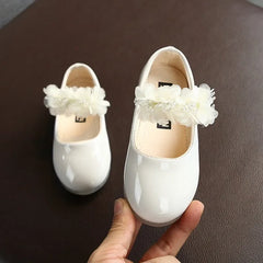 Girls' Flower Party Sandals, Leather Dress Shoes